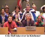 City Hall take-over in Kitchener (photo sent in by Peter Schpke)