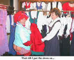 "Wait till I get dressed", looking at a Dirndl of Regina's