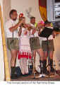 The trumpet section of the Harmonie Brass ("Frhschoppen" at the Hansa Haus)