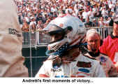 Andretti's first moments of victory... [1] (Molson Indy)