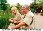 Sybille with Wayne Jackson, the PR of the Toronto Zoo