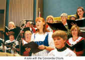 A solo with the Concordia Choirs (German Pioneers Day, Kitchener)