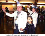 Friedhelm Krumme and daughter during "Einmarsch" (at the Hansa Haus)