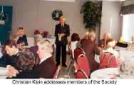 Christian Klein addresses members of the Society (Historical Society of Mecklenburg Upper Canada)