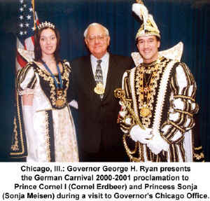 Proclamation to German Carnival Day by Illinois Governor George H. Ryan