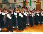 The Danube Swabian juniors enter for their dance (Caravan at the Danube Swabian Club)