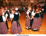 Lining up for the folk dance (Caravan at the Danube Swabian Club)