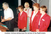 Austrian Airlines announces the winner of the flight tickets  (German Canadian Showcase 2001)