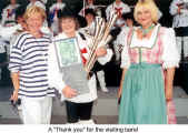 A "thank you" for the visiting Baaremer Schalmeien Band   (German Canadian Showcase 2001)