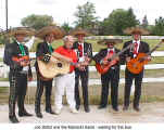 Joe Stritzl and the Mariachi Band waiting for the bus (Crown Foods 20th Anniversary Party)