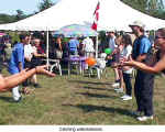 Catching water balloons (Treue Husaren Mississauga picnic)