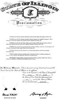 State of Illinois proclamation