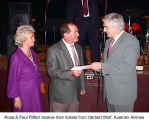 Rose & Paul Riffert receive their tickets from Herbert Wolf, Austrian Airlines  (Burgenlnder)