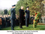 Germany's Consul General, Dr. Ulrich Hochschild, with Bundeswehr representatives (Kitchener Remembrance Day)