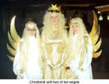 Christkindl with two of her angels  (Christkindl Market Kitchener)