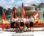 The Alpenwind Band gets ready for the parade  (German Showcase 2001)