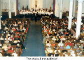 The choirs and the audience