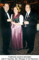 Traditional costume admiration - John R. Raschke, Mrs. Ettmayer & Toni Baumann  (Canadian Austrian Society)