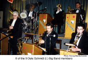 6 of the 9 Dale Schmidt (l.) Big Band members [Photo: Herwig Wandschneider]