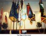 The flags of the choirs  (25 Years Hansa Choir)