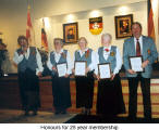 Honours for 25 year membership  (25 Years Hansa Choir)