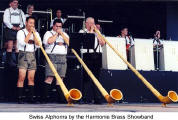 Swiss Alphorns by the Harmonie Brass Showband