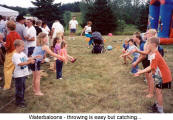 Waterbaloons - throwing is easy but catching...