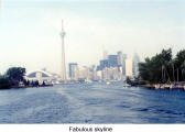 Fabulous Toronto skyline viewed from a lagoon