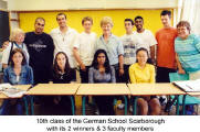 10th class of the German School Scarborough with its 2 winners & 3 faculty members