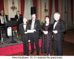 Hans Kaufmann, 91, (l.) receives the grand prize