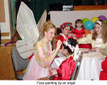 Face painting by an angel