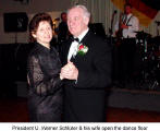 President U. Werner Schlter & his wife open the dance floor