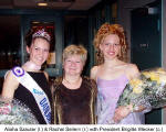 Alisha Szauter (l.) & Rachel Seilern (r.) with President Brigitte Wecker (c.)  (Danube Swabian Club)