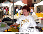 Claudia doing bratwurst