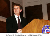 Dr. Robert M. Campbell, Dean of the WLU Faculty of Arts  [photo: Dolf Bogad]