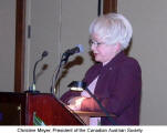 Christine Meyer, President of the Canadian Austrian Society