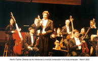 Martin Fischer-Dieskau as he introduces a musical composition of a local composer - March 2002