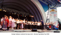 George Zaduban conducts the mass choir - German Day/Alpine Fest 2002