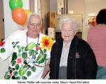 Reiner Walter with surprise visitor Mayor Hazel McCallion