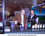 Bruno pouring an award-winning Konzelmann wine