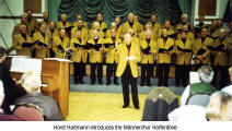 Horst Hartmann introduces the Mnnerchor Harfentne