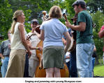 Singing and jamming with young Bluegrass stars