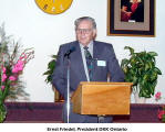 Ernst Friedel, President DKK Ontario