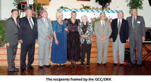 The recipients framed by the GCC/DKK