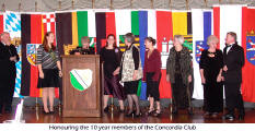 Honouring the 10 year members of the Concordia Club