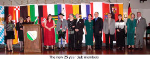 The new 25 year club members