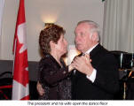 The president and his wife open the dance floor