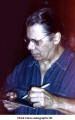 Chick Corea autographs CD  [photo: Nicolle Crellin]