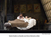 Bulent Kulekci as Rodolfo and Elena Kelessidi as Mimi  [photo: Michael Cooper]