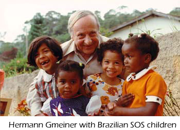 Hermann Gmeiner with Brazilian SOS Children